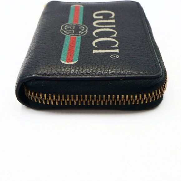 Gucci Around Zip Coin Case Leather Wallet - Picture 4 of 12